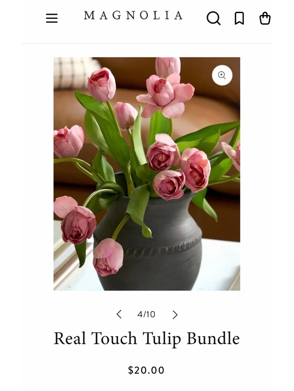 Magnolia Homes Real Touch Faux Tulips Bundle (6/bundle)